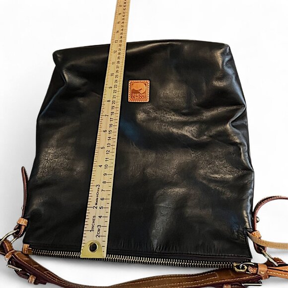 Dooney & Bourke Mckenkie Hobo Black & Brown Leather Bag Zipper, Tassel, Shoulder - Picture 11 of 16